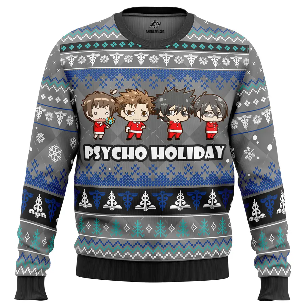 Psycho holiday psycho pass ugly christmas sweater